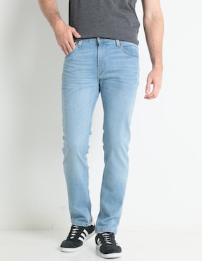 Jeans Slim Silver Plate Lavado Stone Wash Para Hombre