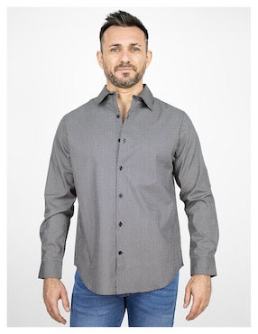 Camisa Casual Furor Manga Larga Para Hombre