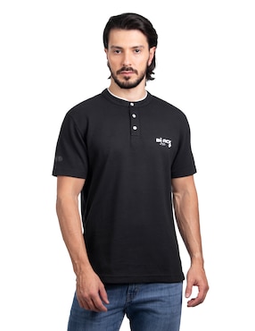 Playera Silver Plate Cuello Henley Para Hombre