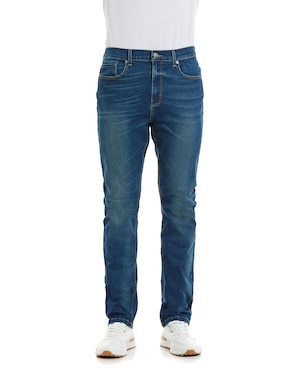 Jeans Straight Buffalo Lavado Whisker Para Hombre