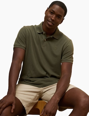 Playera Tipo Polo American Eagle Para Hombre