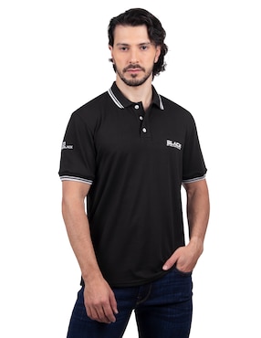 Playera Tipo Polo Silver Plate Para Hombre