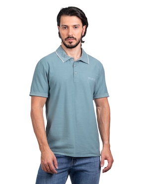 Playera Tipo Polo Silver Plate Para Hombre