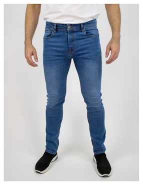 Jeans Sim Furor Deslavado Para Hombre