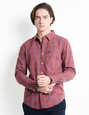 Camisa Casual American Eagle De Algodón Manga Larga Para Hombre