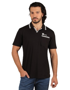 Playera Tipo Polo Silver Plate Para Hombre