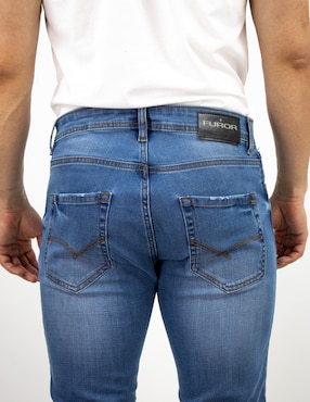 Jeans técnico straight Furor deslavado para hombre