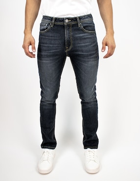 Jeans straight Furor lavado deslavado para hombre