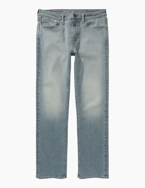 Jeans straight American Eagle lavado claro para hombre