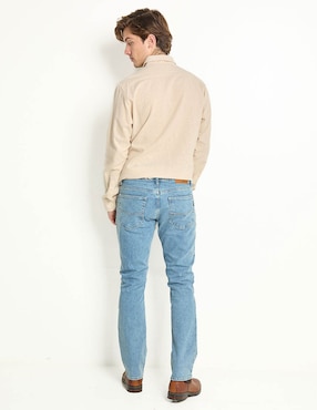 Jeans slim Oggi lavado bleach para hombre