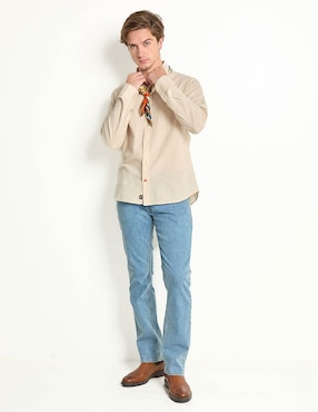 Jeans slim Oggi lavado bleach para hombre