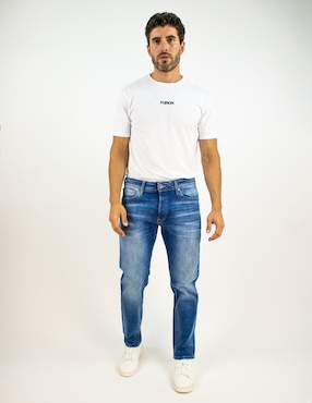 Jeans staight Furor lavado medio para hombre