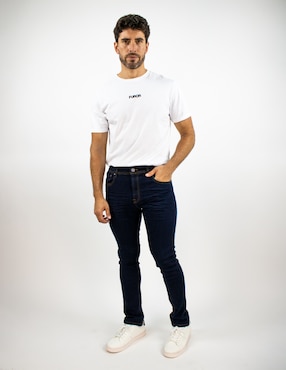 Jeans straight Furor lavado medio para hombre