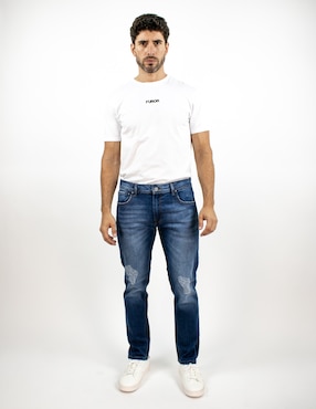 Jeans slim Furor deslavado para hombre