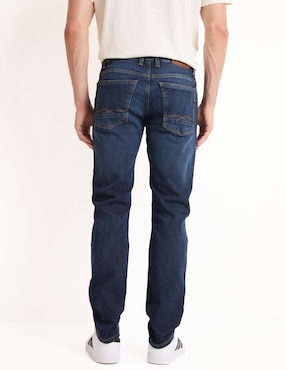 Jeans straight Silver Plate lavado stone wash para hombre