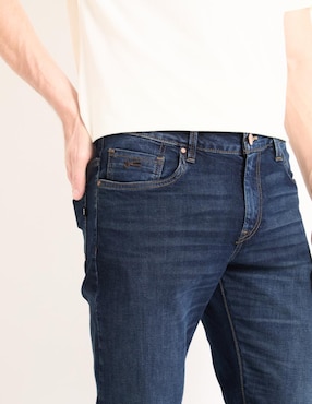 Jeans straight Silver Plate lavado stone wash para hombre