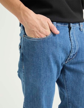 Jeans straight Silver Plate lavado medio para hombre