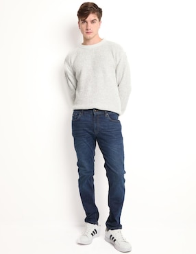 Jeans slim Silver Plate lavado stone wash para hombre