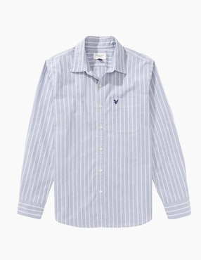 Camisa casual American Eagle de algodón manga larga para hombre
