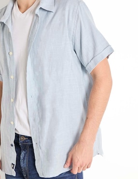 Camisa casual Silver Plate manga corta para hombre