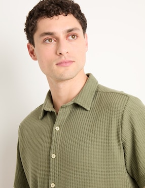 Camisa casual Silver Plate manga corta para hombre