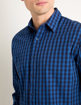 Camisa casual Silver Plate manga larga para hombre