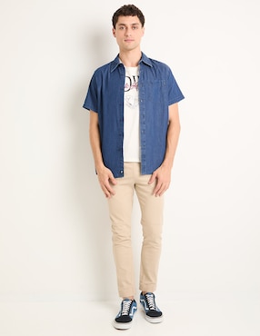 Camisa casual Silver Plate manga corta para hombre