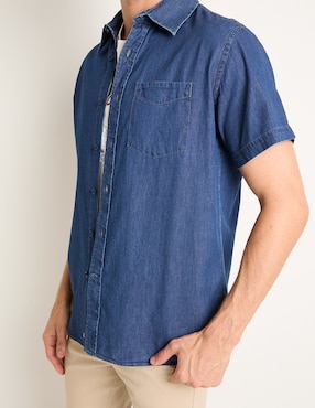 Camisa casual Silver Plate manga corta para hombre