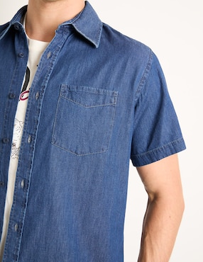 Camisa casual Silver Plate manga corta para hombre