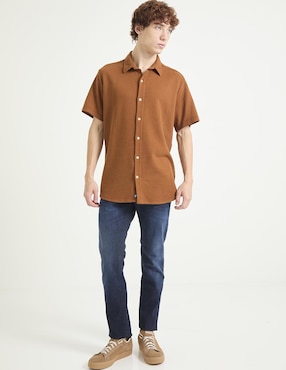 Camisa casual Silver Plate manga corta para hombre