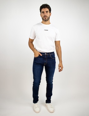 Jeans straigt Furor deslavado para hombre