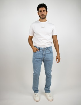 Jeans straigt Furor deslavado para hombre