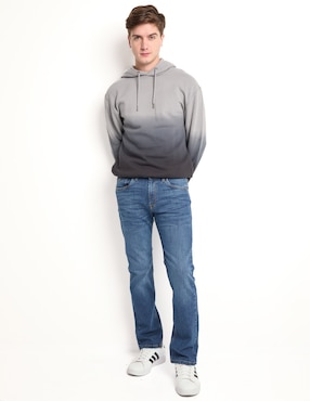 Jeans straight Silver Plate deslavado para hombre