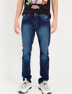 Jeans slim Oggi deslavado para hombre