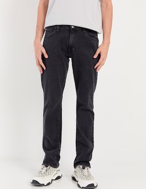 Jeans straight Oggi lavado obscuro para hombre