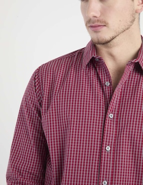 Camisa casual Silver Plate manga larga para hombre