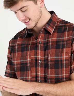 Camisa casual Silver Plate manga corta para hombre