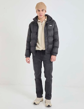 Jeans straight lavado stone wash para hombre