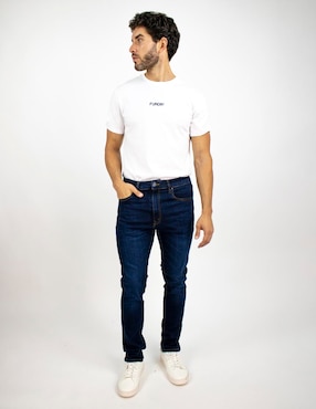 Jeans slim Furor OS deslavado para hombre