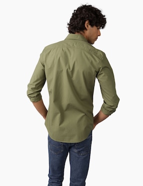 Camisa casual American Eagle manga larga para hombre