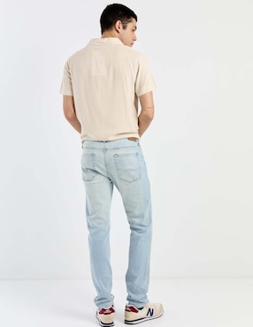 Jeans slim American Eagle lavado claro para hombre