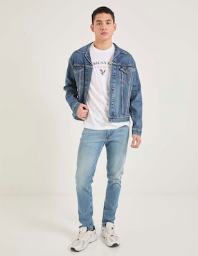 Jeans slim American Eagle lavado medio para hombre