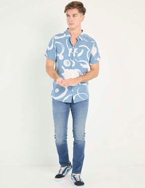 Jeans slim American Eagle deslavado para hombre