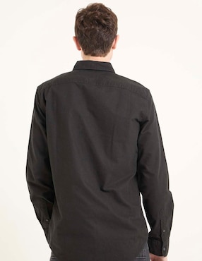 Camisa casual American Eagle de algodón manga larga para hombre