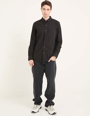 Camisa casual American Eagle de algodón manga larga para hombre