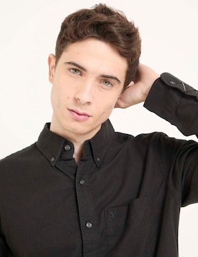 Camisa casual American Eagle de algodón manga larga para hombre