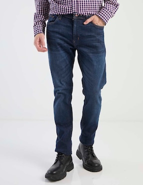 Jeans straight Silver Plate deslavado para hombre