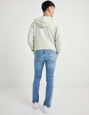 Jeans straight Silver Plate deslavado para hombre