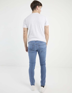 Jeans super skinny Silver Plate stone wash para hombre
