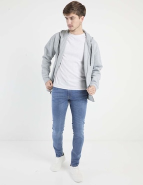 Jeans super skinny Silver Plate stone wash para hombre